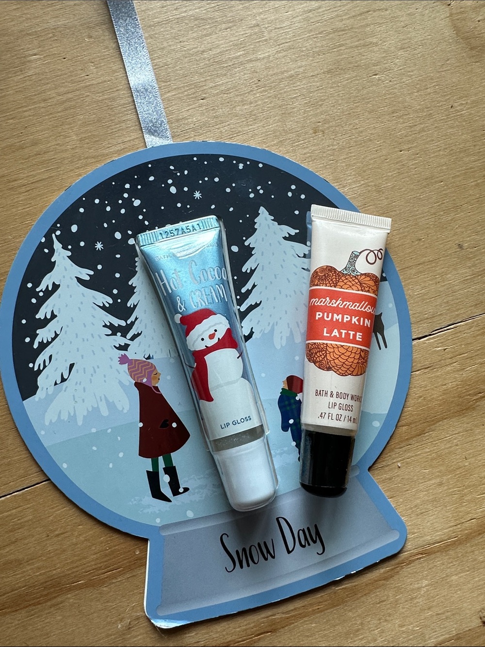 Bath & Body Works Snow Day and marshmallow pumpkin latte Lip Gloss Duo